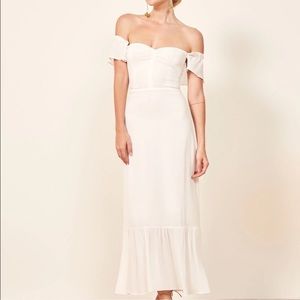 NWOT Reformation Butterfly Dress in Ivory